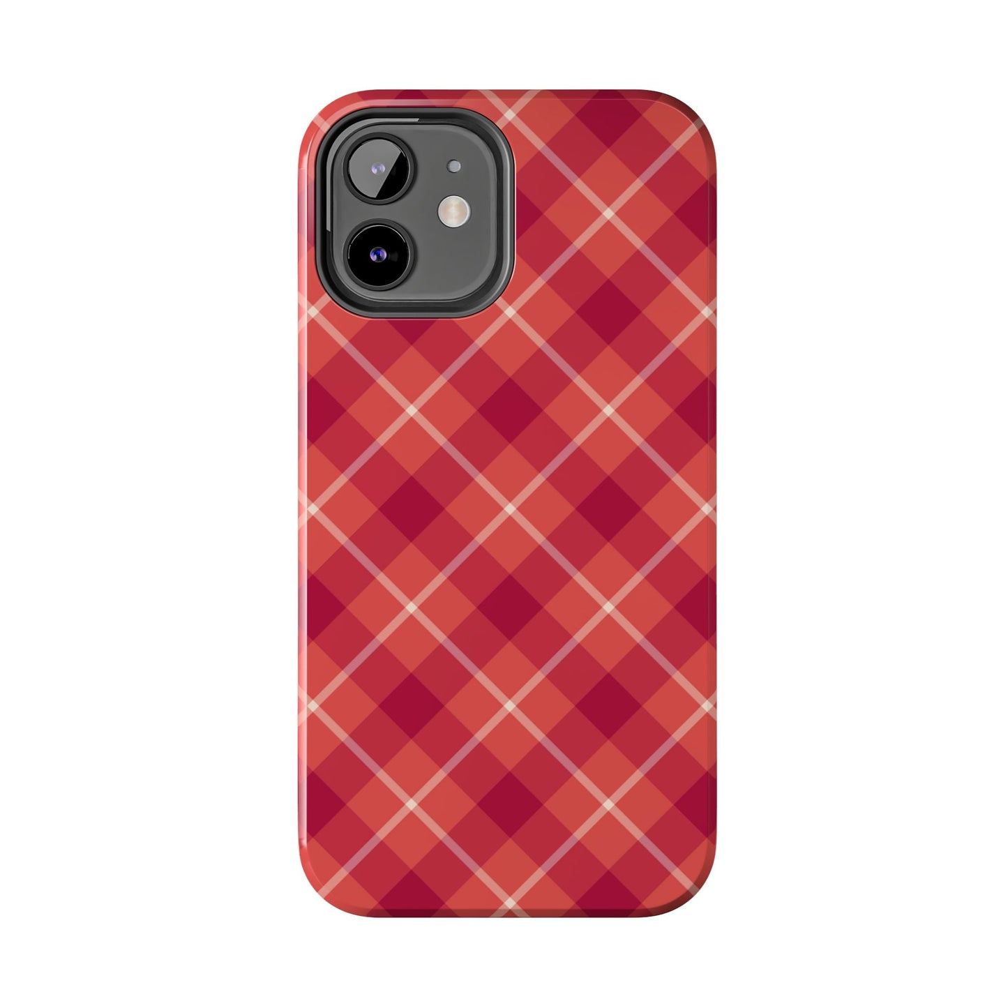 Red Plaid Crisscross – iPhone Series Case - BOGO Cases