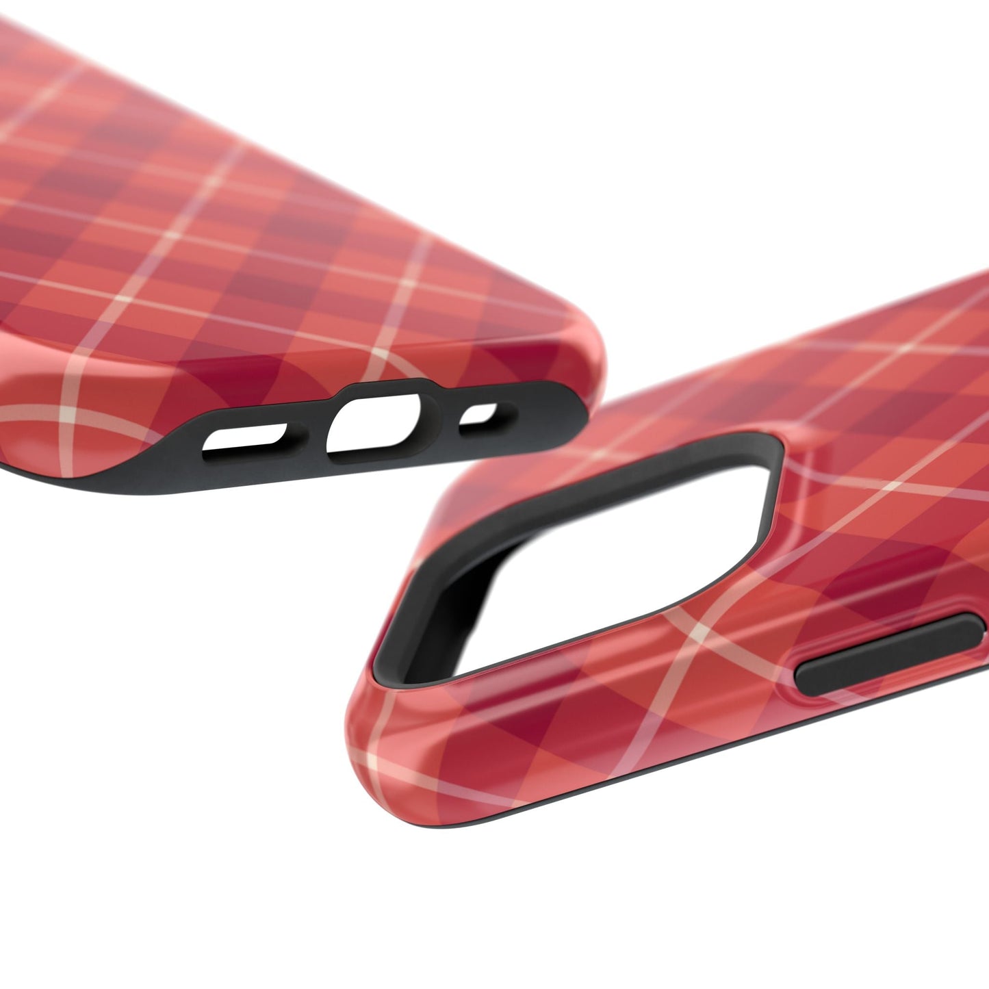 Red Plaid Crisscross – MagSafe iPhone Case - BOGO Cases