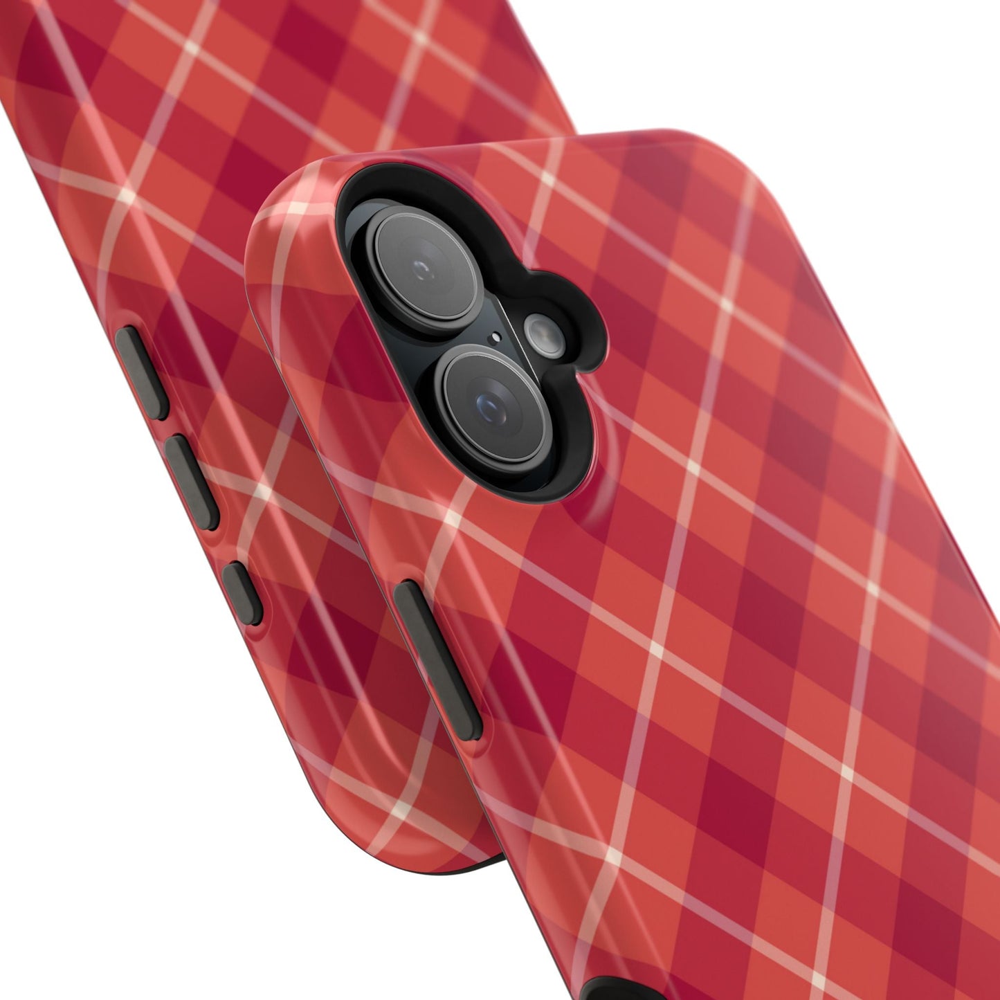 Red Plaid Crisscross – MagSafe iPhone Case - BOGO Cases