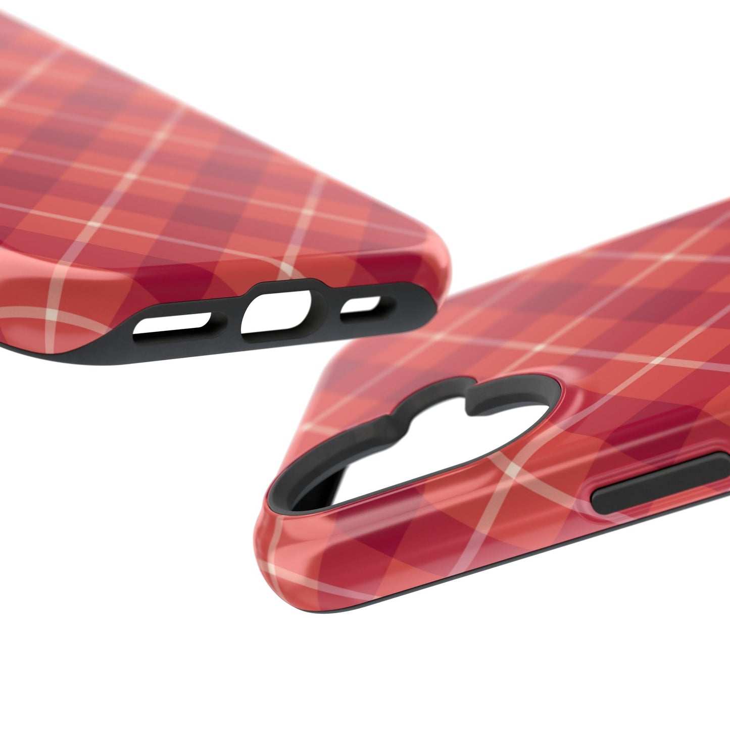 Red Plaid Crisscross – MagSafe iPhone Case - BOGO Cases