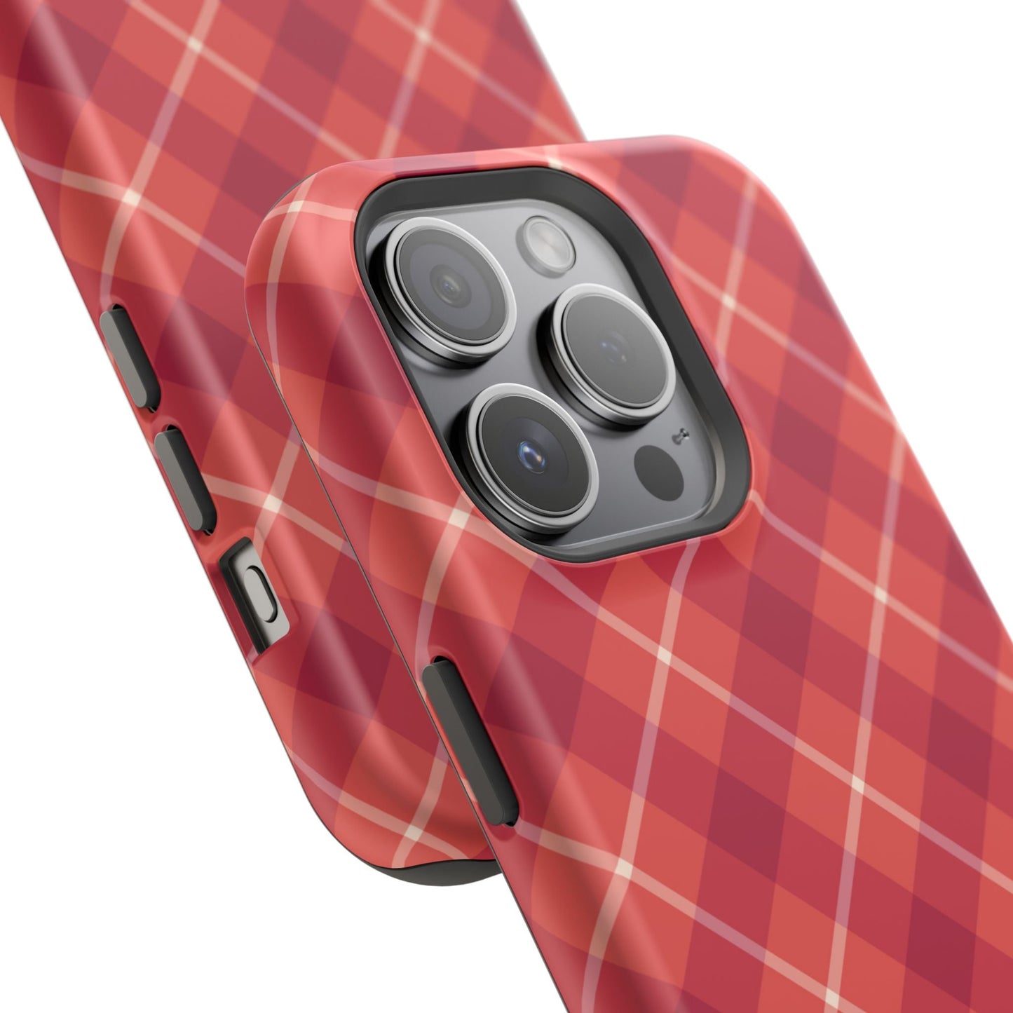 Red Plaid Crisscross – MagSafe iPhone Case - BOGO Cases