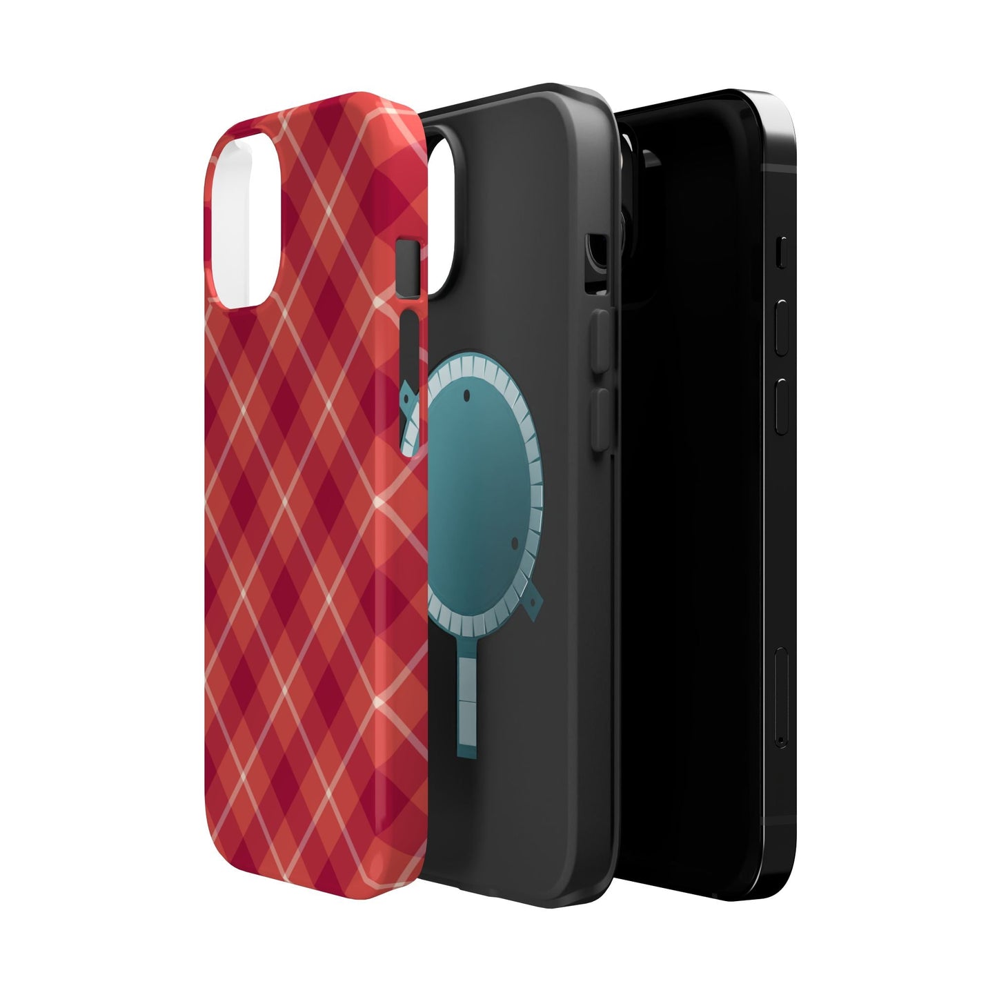 Red Plaid Crisscross – MagSafe iPhone Case - BOGO Cases