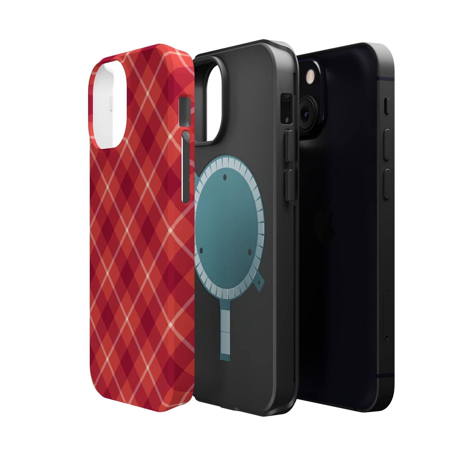 Red Plaid Crisscross – MagSafe iPhone Case - BOGO Cases