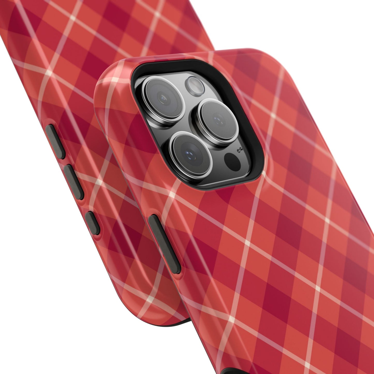 Red Plaid Crisscross – MagSafe iPhone Case - BOGO Cases