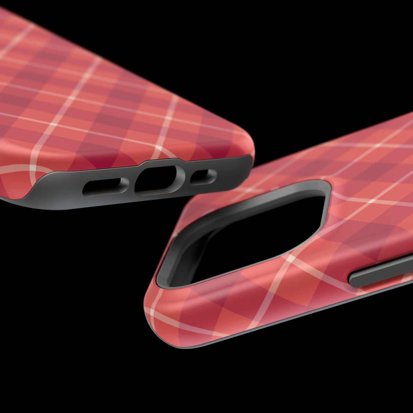 Red Plaid Crisscross – MagSafe iPhone Case - BOGO Cases