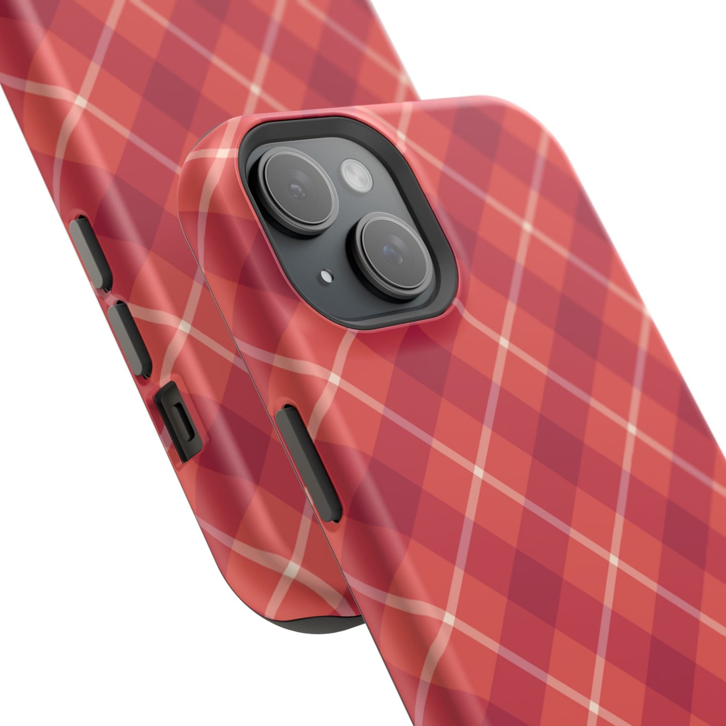 Red Plaid Crisscross – MagSafe iPhone Case - BOGO Cases