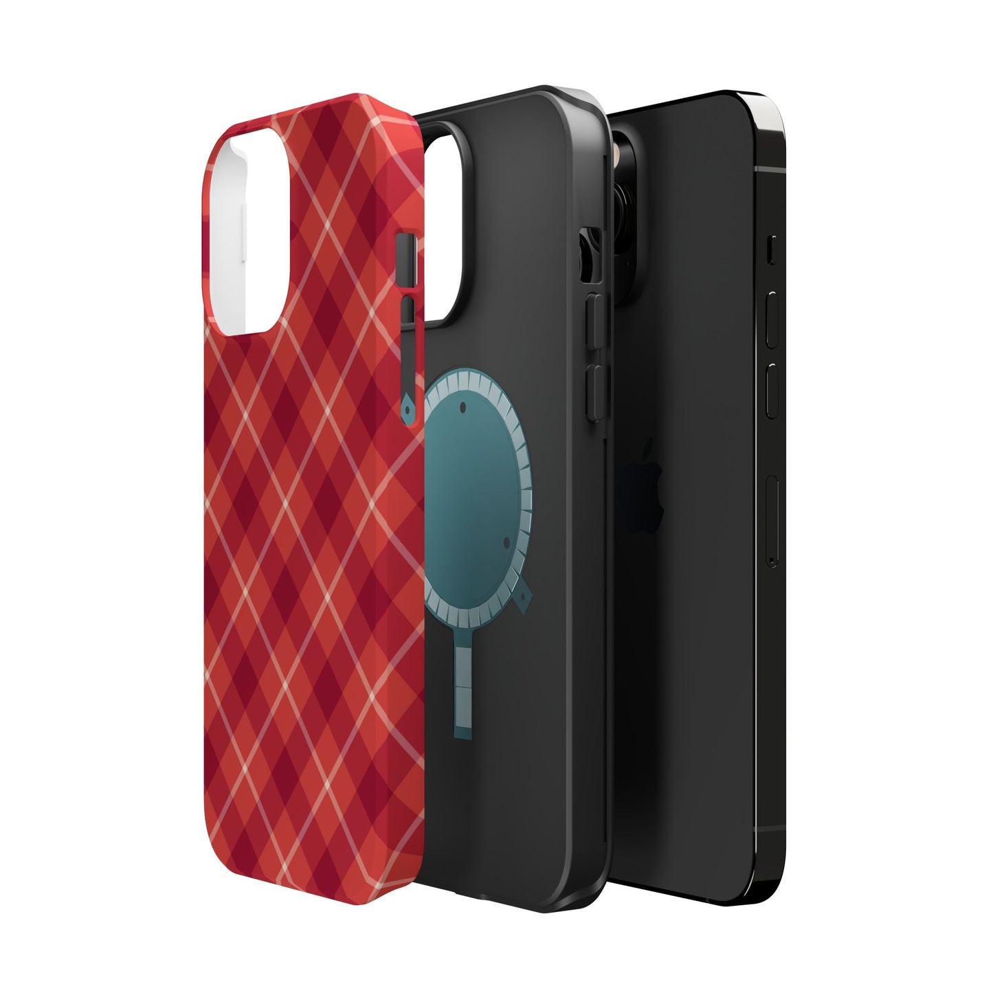 Red Plaid Crisscross – MagSafe iPhone Case - BOGO Cases