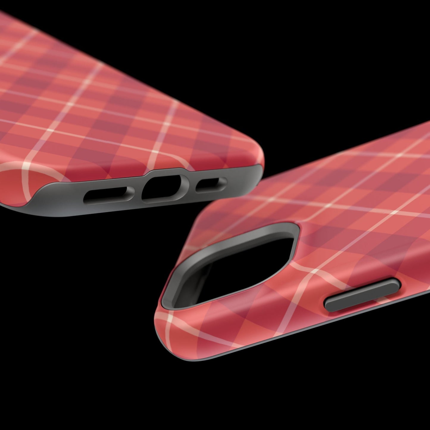 Red Plaid Crisscross – MagSafe iPhone Case - BOGO Cases