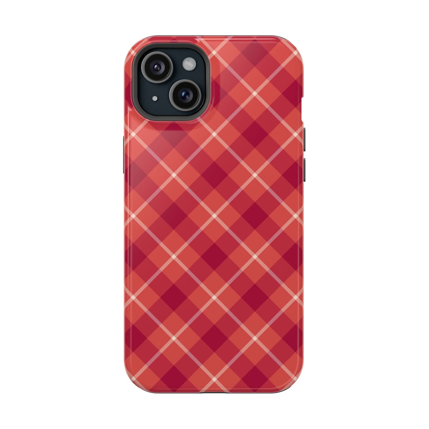 Red Plaid Crisscross – MagSafe iPhone Case - BOGO Cases