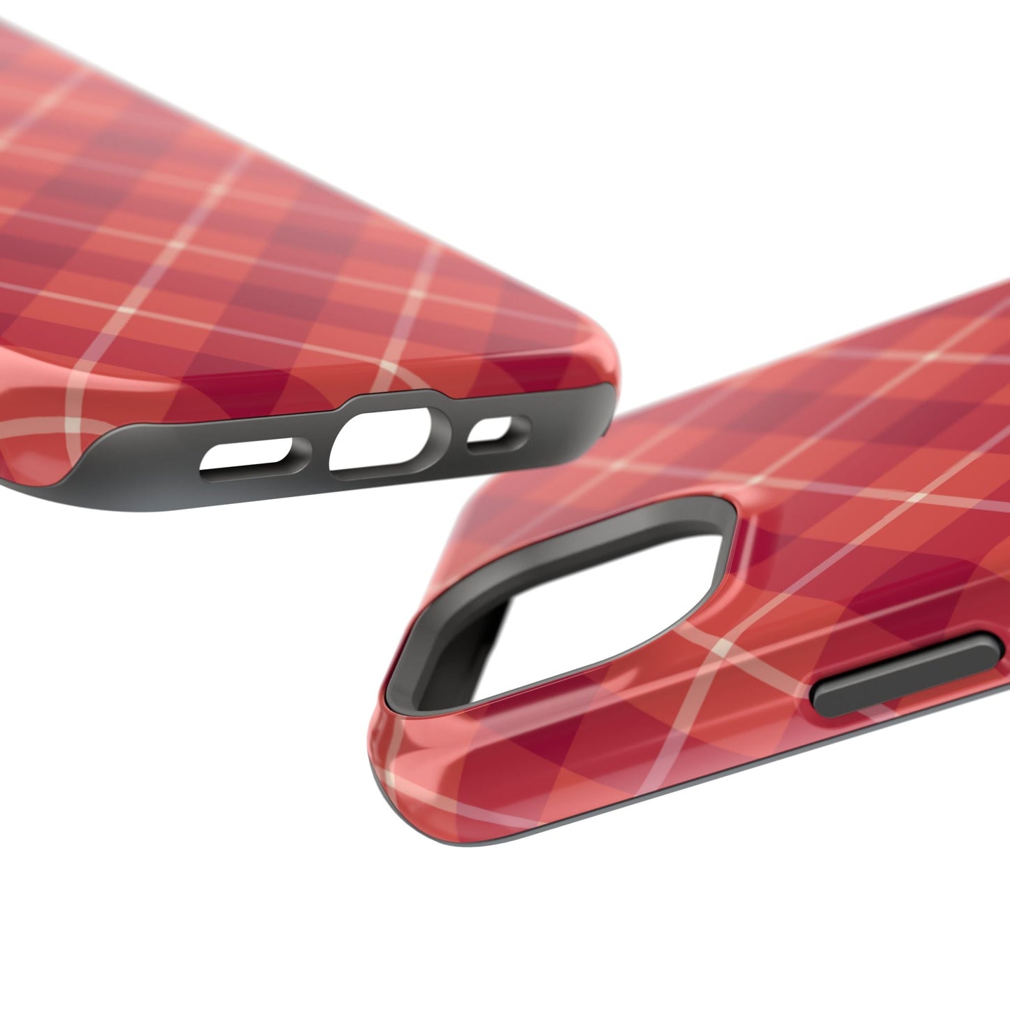 Red Plaid Crisscross – MagSafe iPhone Case - BOGO Cases