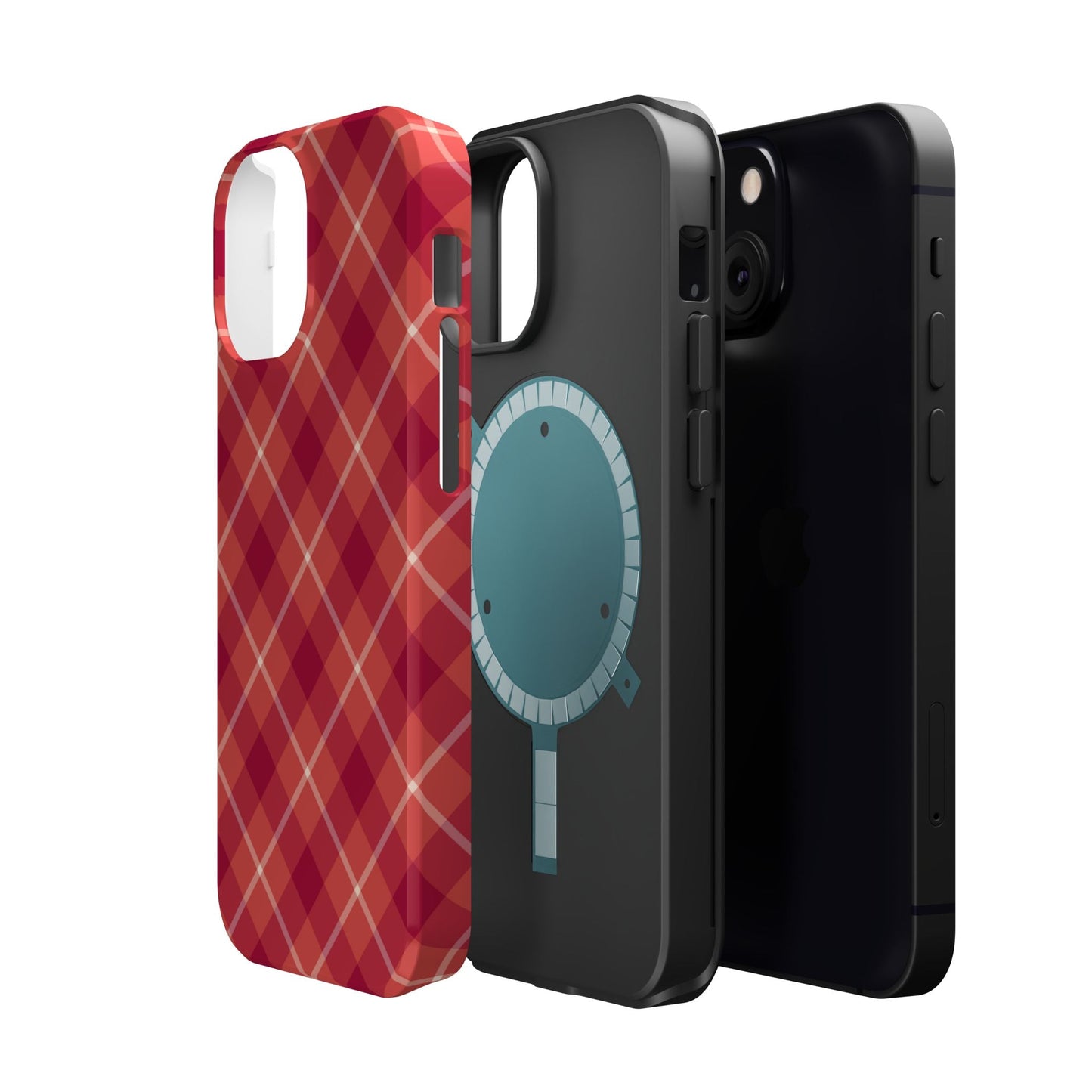 Red Plaid Crisscross – MagSafe iPhone Case - BOGO Cases