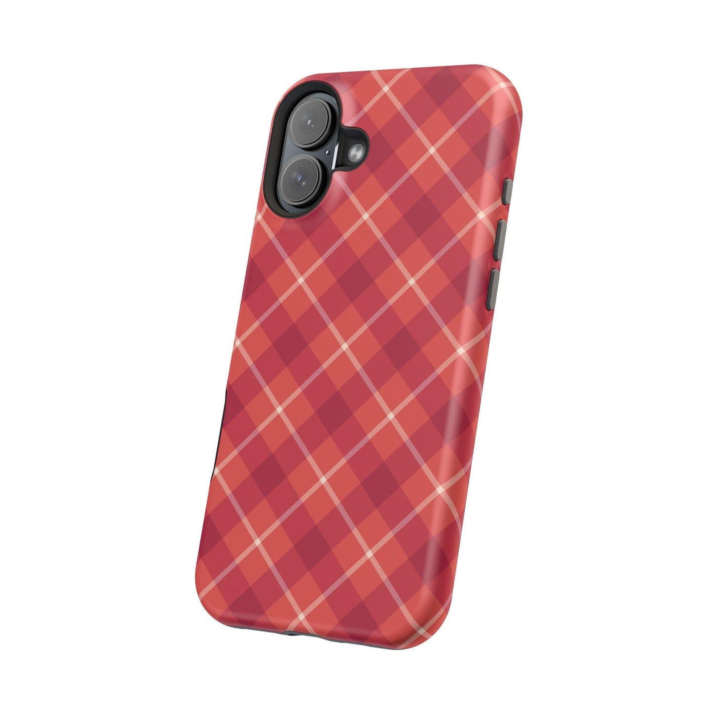 Red Plaid Crisscross – MagSafe iPhone Case - BOGO Cases