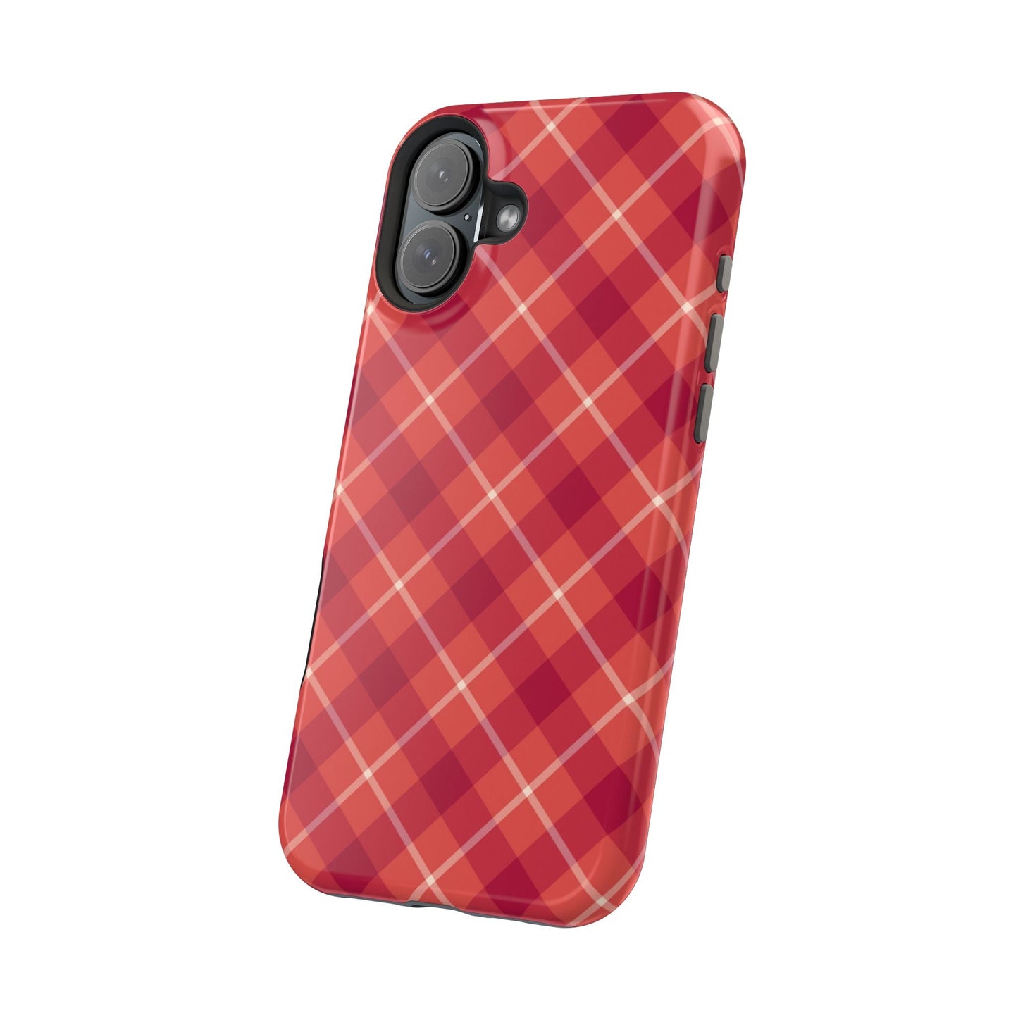 Red Plaid Crisscross – MagSafe iPhone Case - BOGO Cases