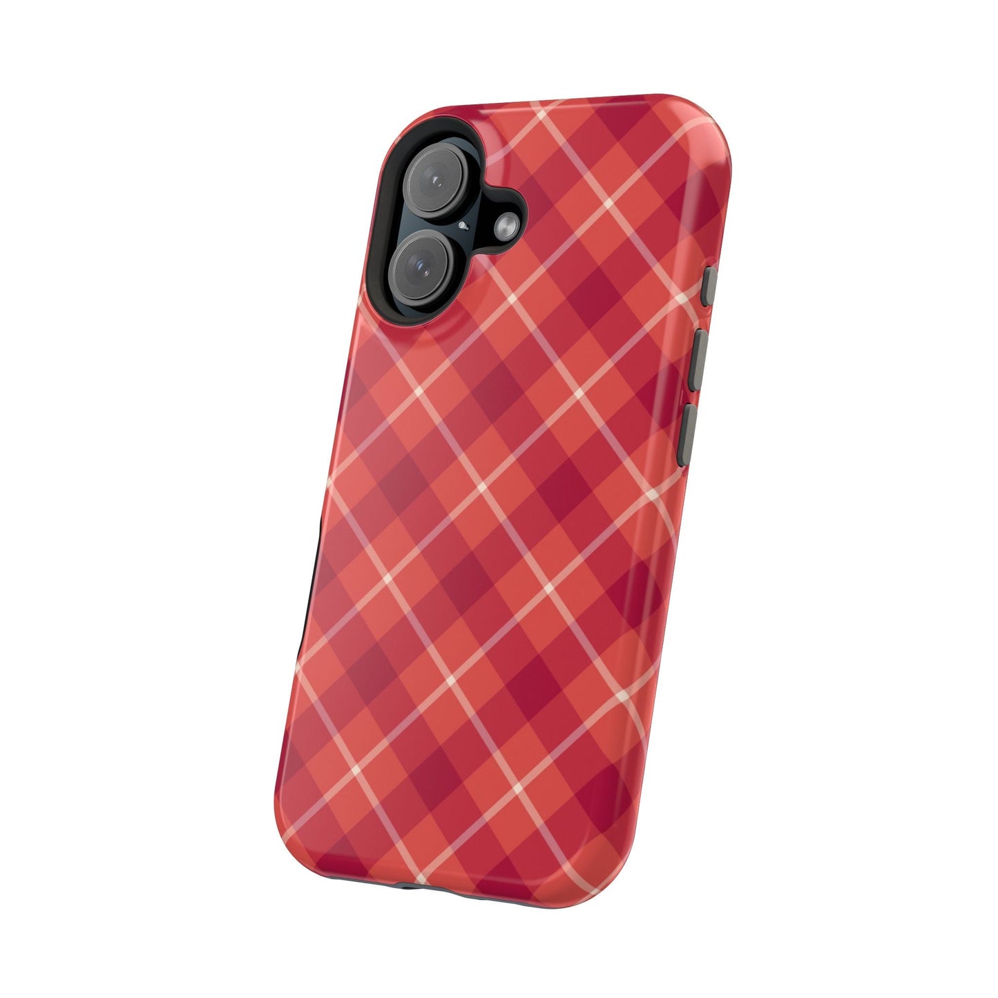 Red Plaid Crisscross – MagSafe iPhone Case - BOGO Cases
