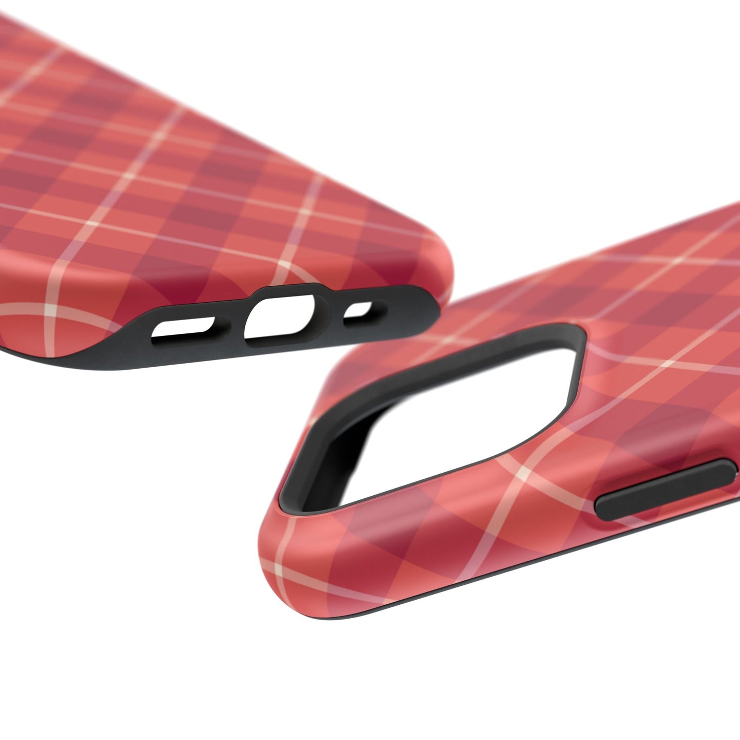 Red Plaid Crisscross – MagSafe iPhone Case - BOGO Cases