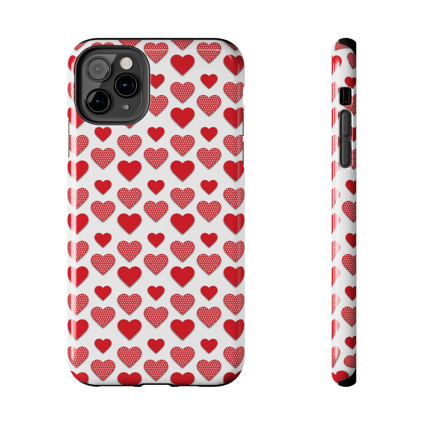Red & Polka Dot Hearts iPhone Case - BOGO Cases