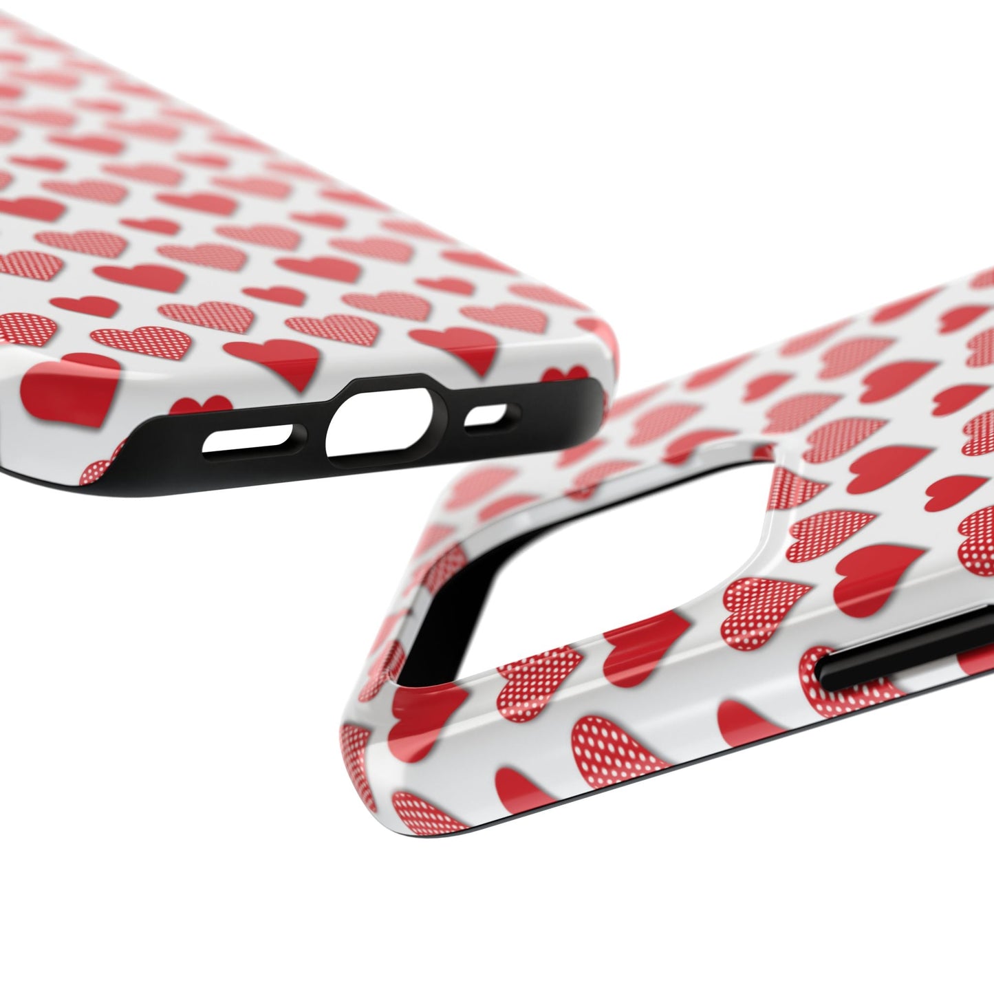 Red & Polka Dot Hearts iPhone Case - BOGO Cases