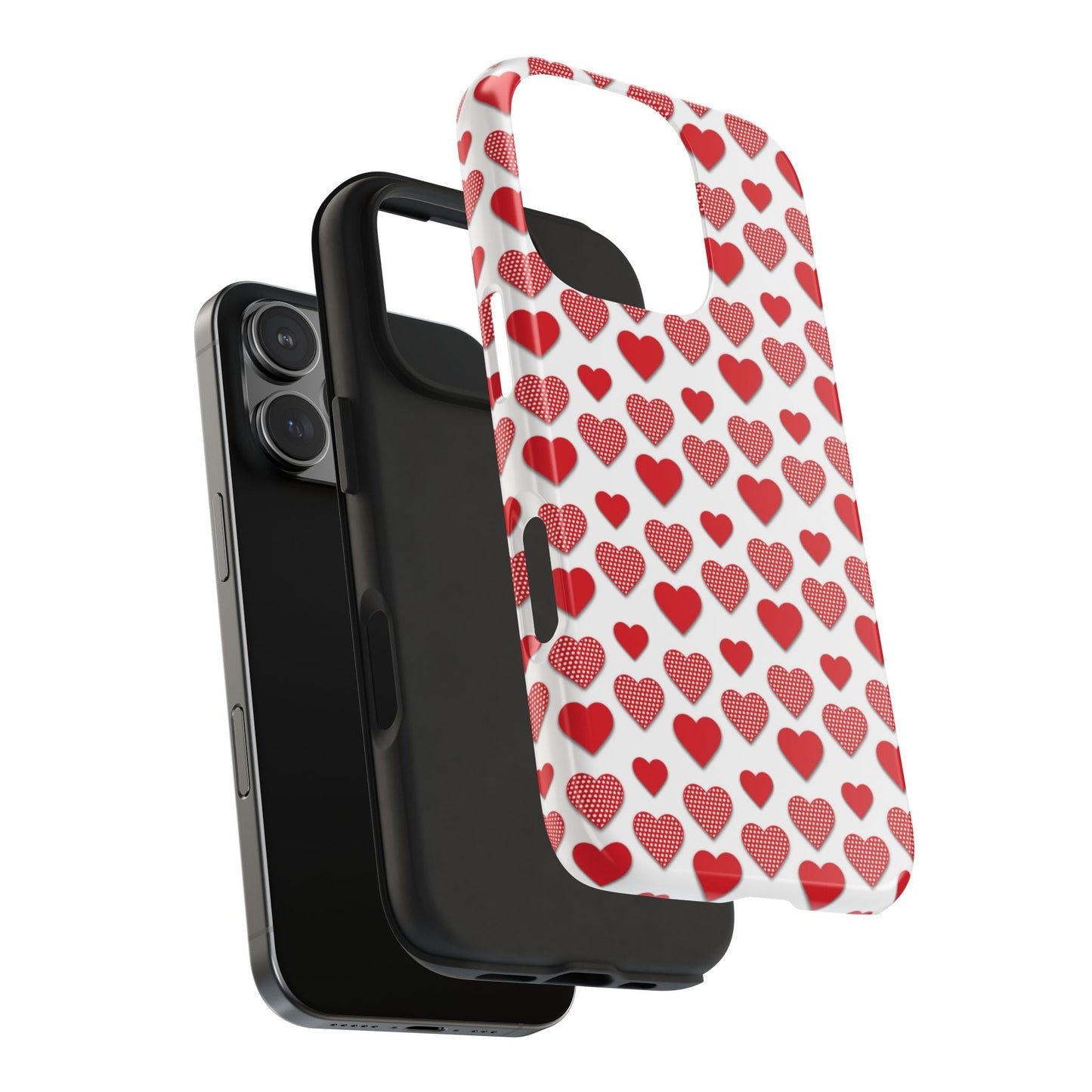 Red & Polka Dot Hearts iPhone Case - BOGO Cases