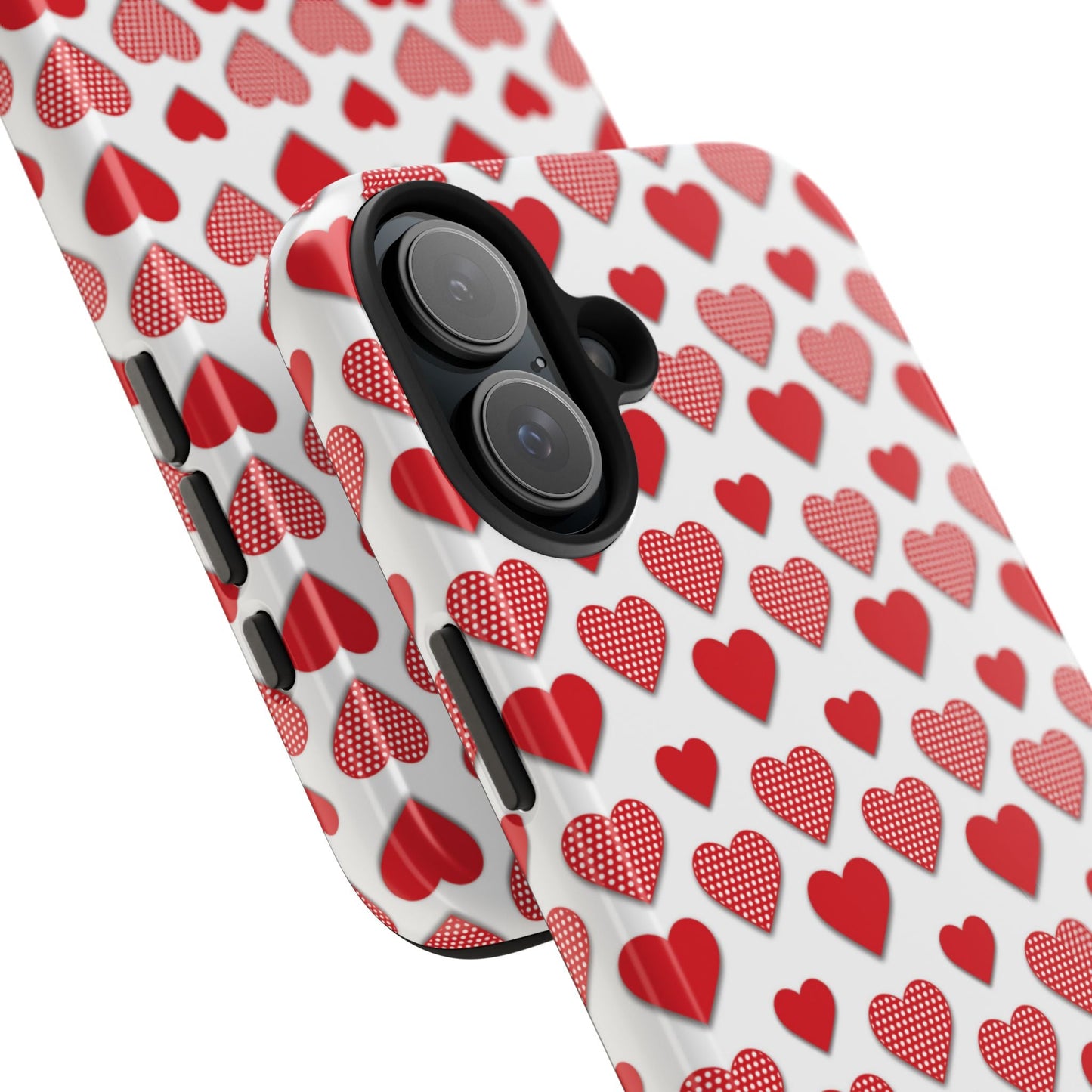 Red & Polka Dot Hearts iPhone Case - BOGO Cases