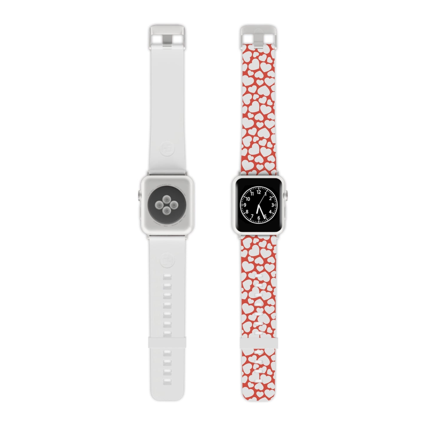Red & White Heart Pattern Apple Watch Band - BOGO Cases