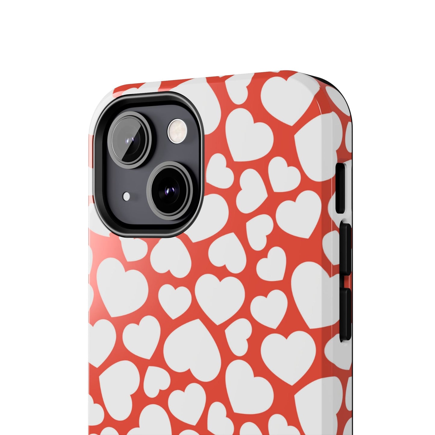 Red & White Heart Pattern iPhone Case - BOGO Cases