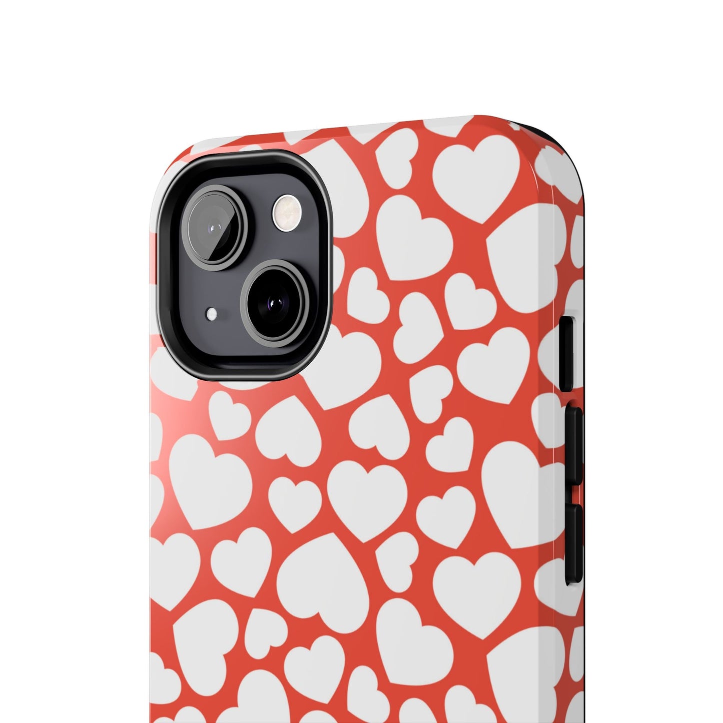 Red & White Heart Pattern iPhone Case - BOGO Cases