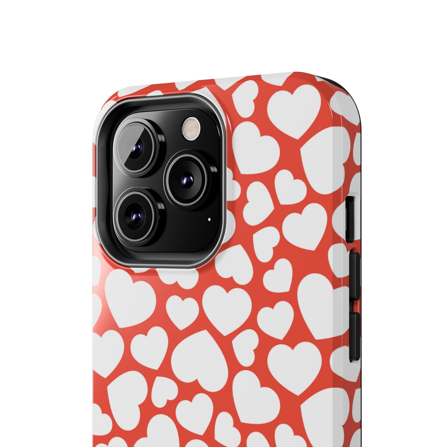 Red & White Heart Pattern iPhone Case - BOGO Cases