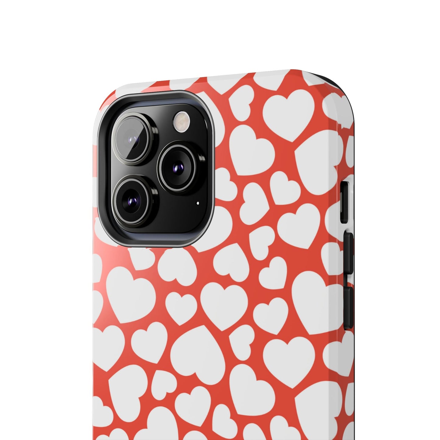 Red & White Heart Pattern iPhone Case - BOGO Cases