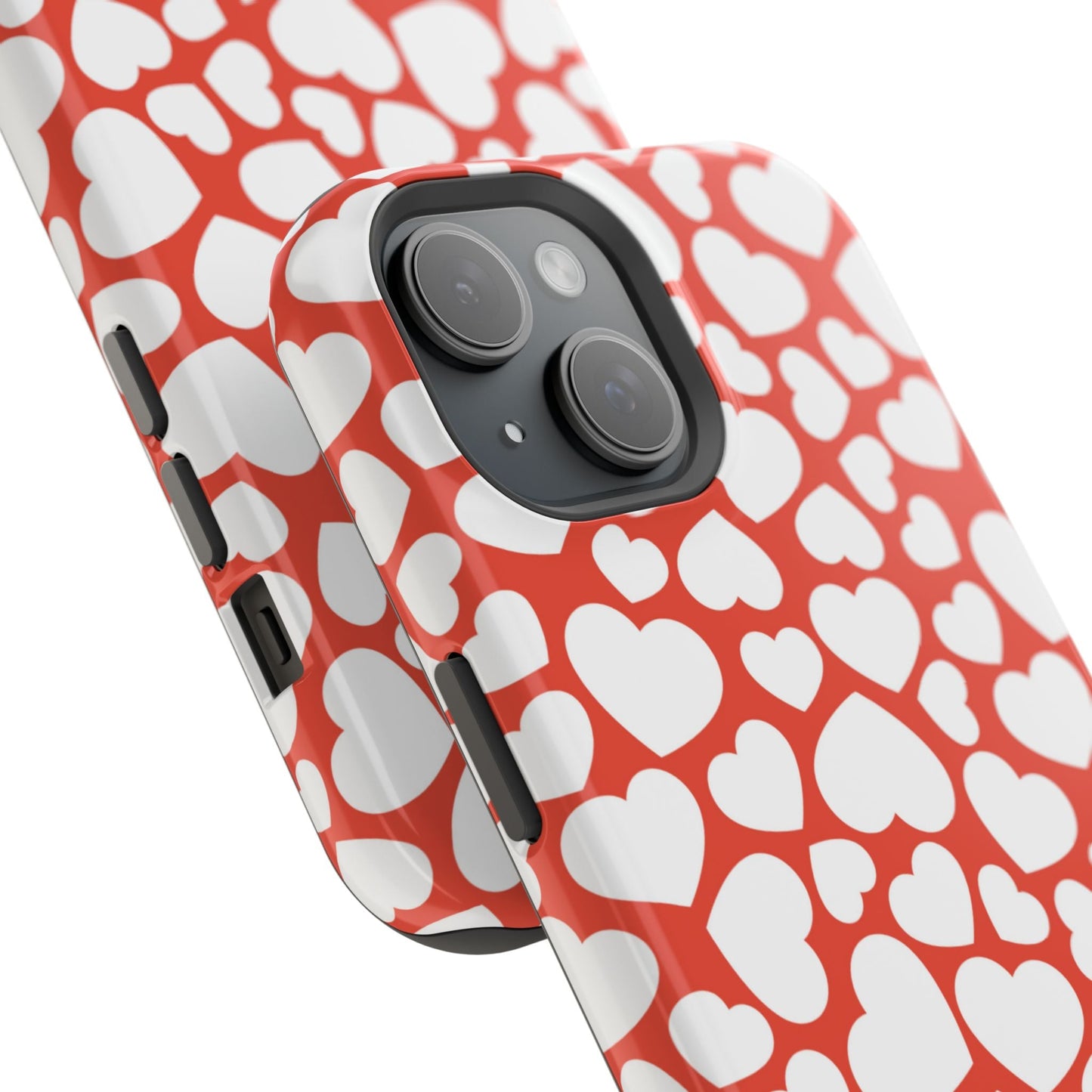 Red & White Heart Pattern MagSafe Case - BOGO Cases