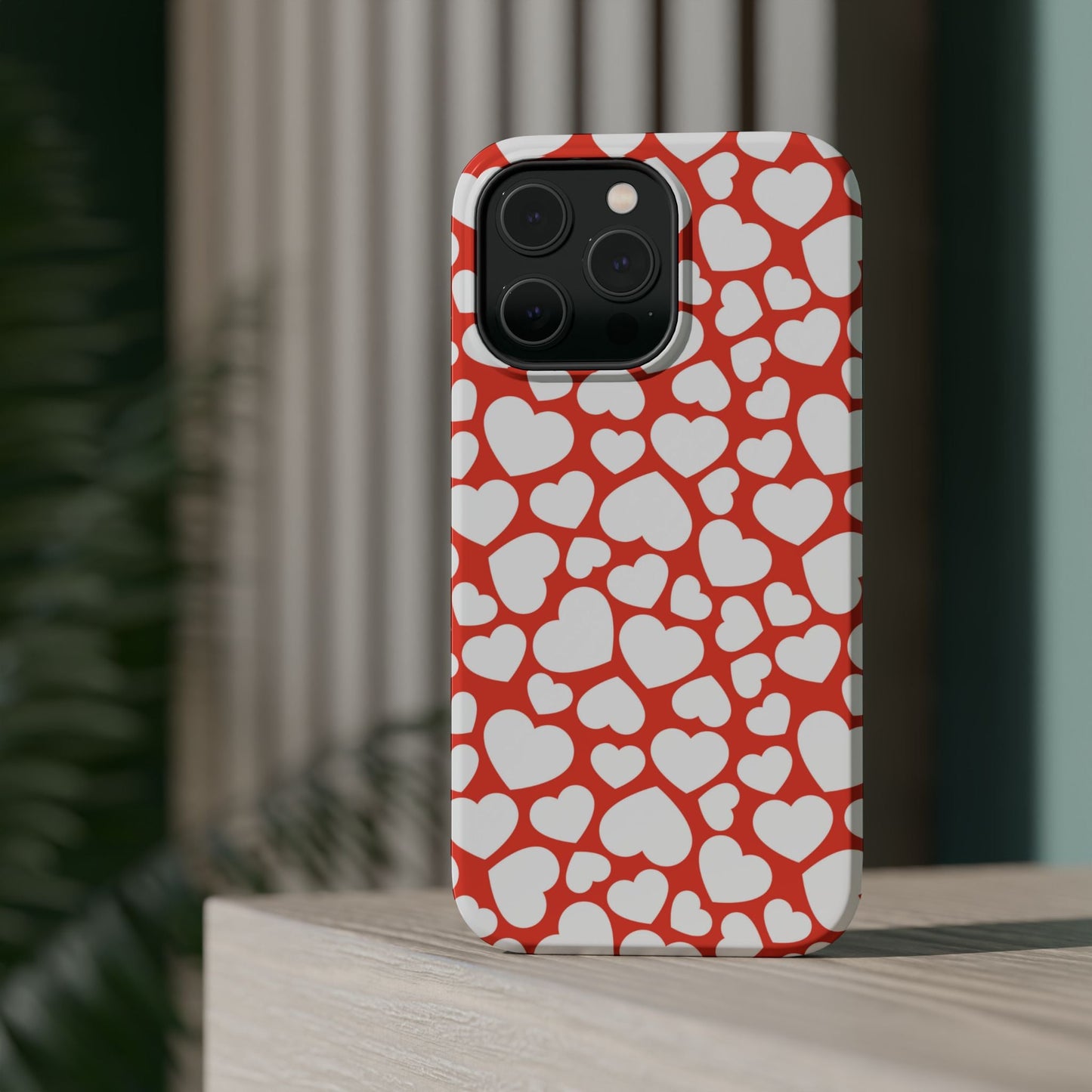 Red & White Heart Pattern MagSafe Case - BOGO Cases