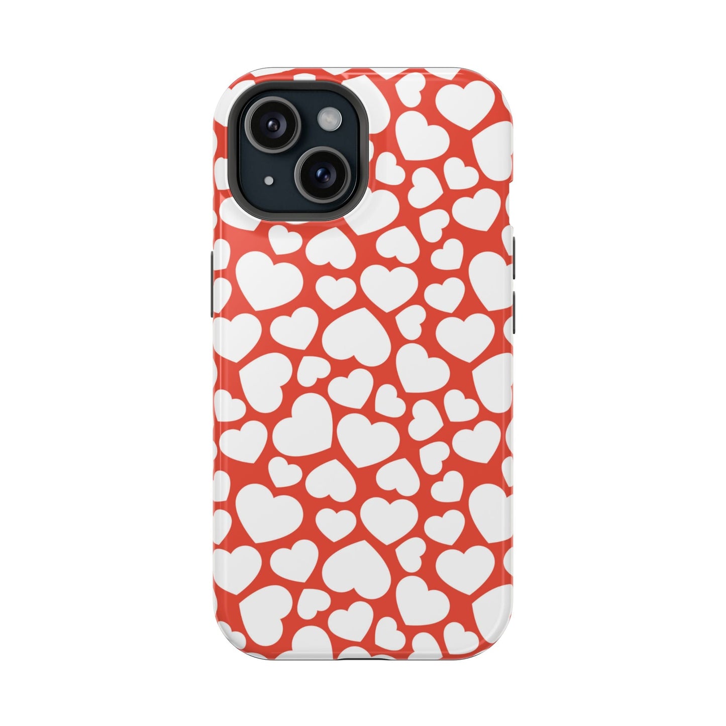 Red & White Heart Pattern MagSafe Case - BOGO Cases