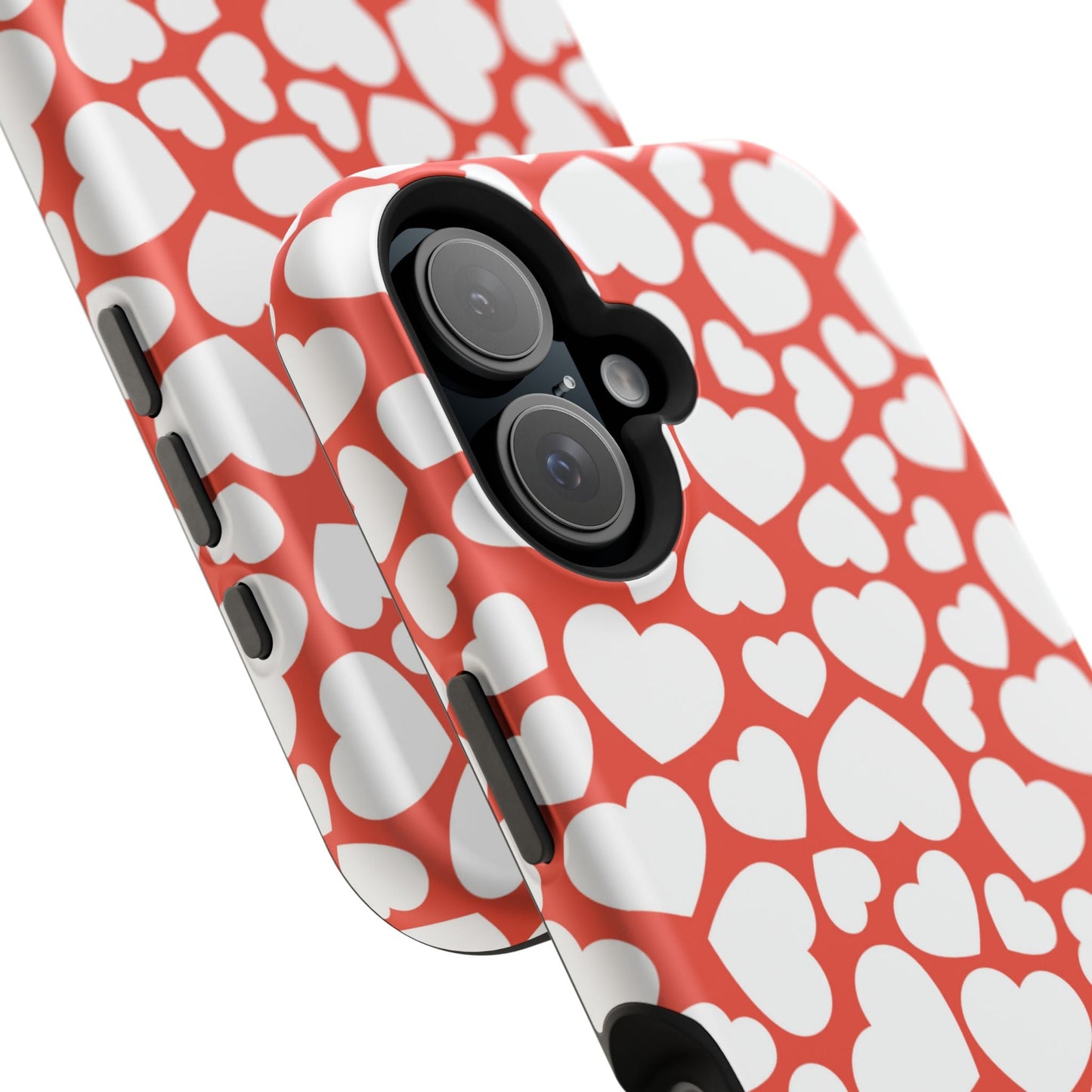 Red & White Heart Pattern MagSafe Case - BOGO Cases
