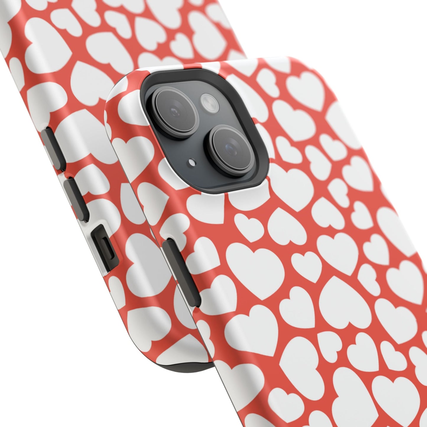 Red & White Heart Pattern MagSafe Case - BOGO Cases
