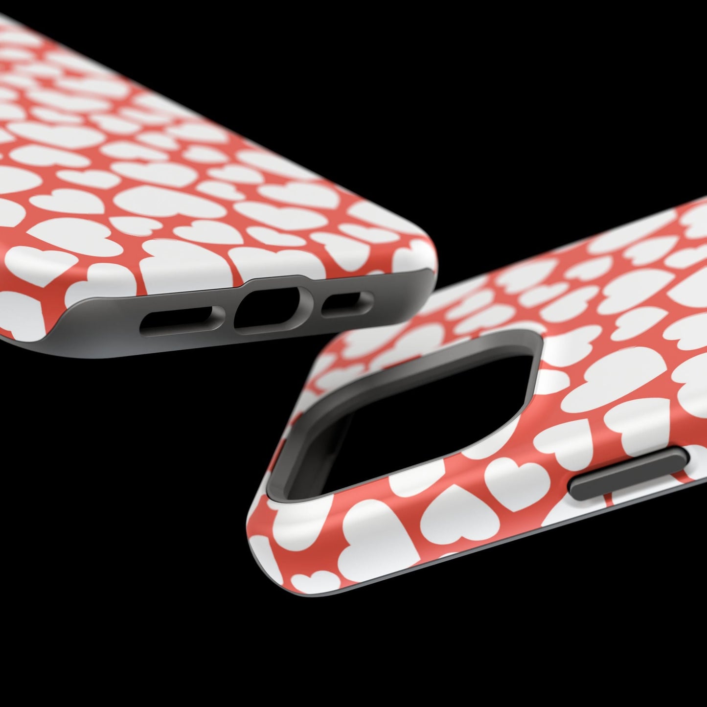 Red & White Heart Pattern MagSafe Case - BOGO Cases
