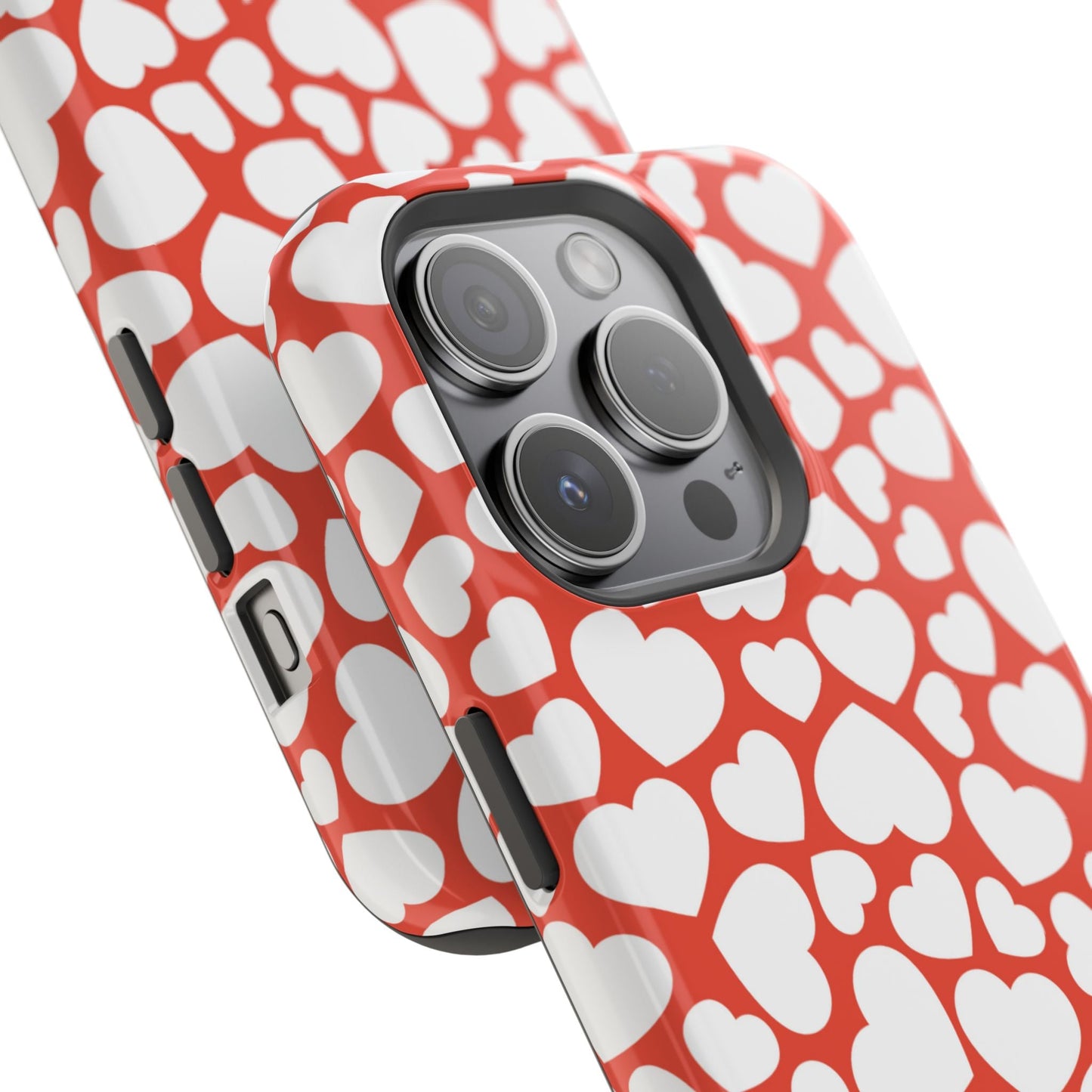 Red & White Heart Pattern MagSafe Case - BOGO Cases