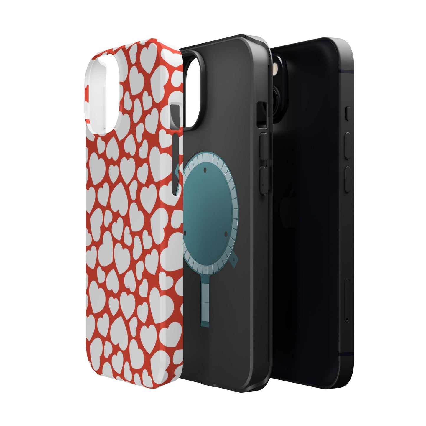 Red & White Heart Pattern MagSafe Case - BOGO Cases