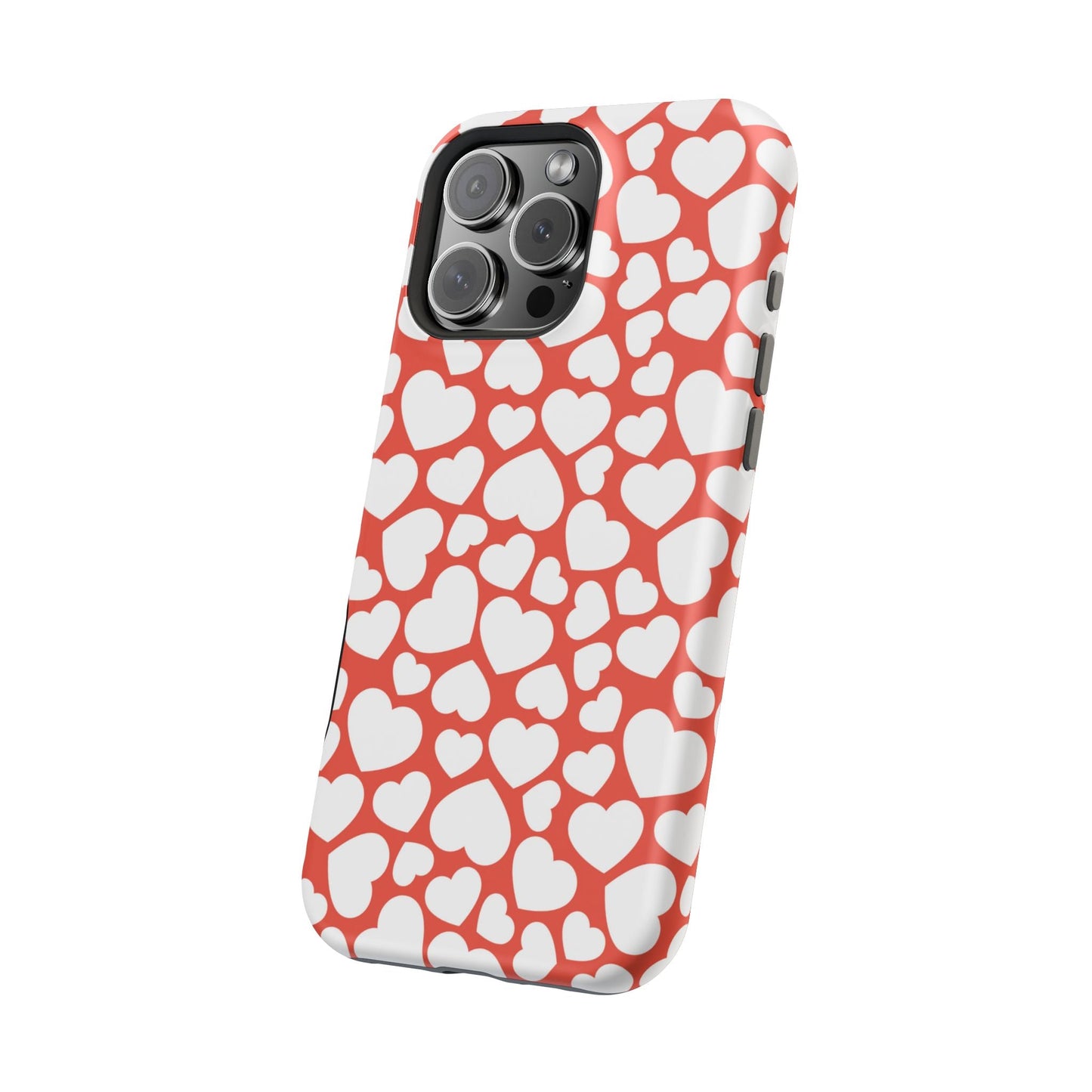 Red & White Heart Pattern MagSafe Case - BOGO Cases