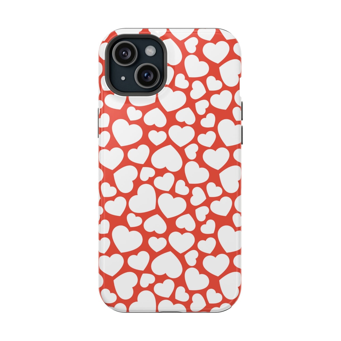 Red & White Heart Pattern MagSafe Case - BOGO Cases