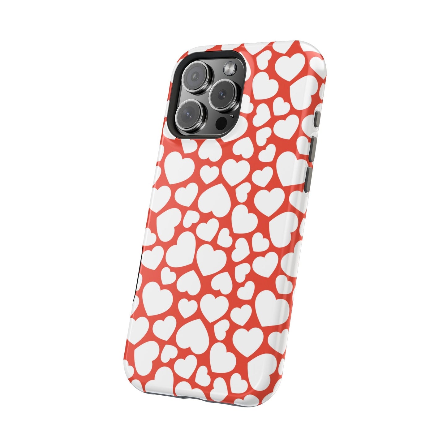 Red & White Heart Pattern MagSafe Case - BOGO Cases