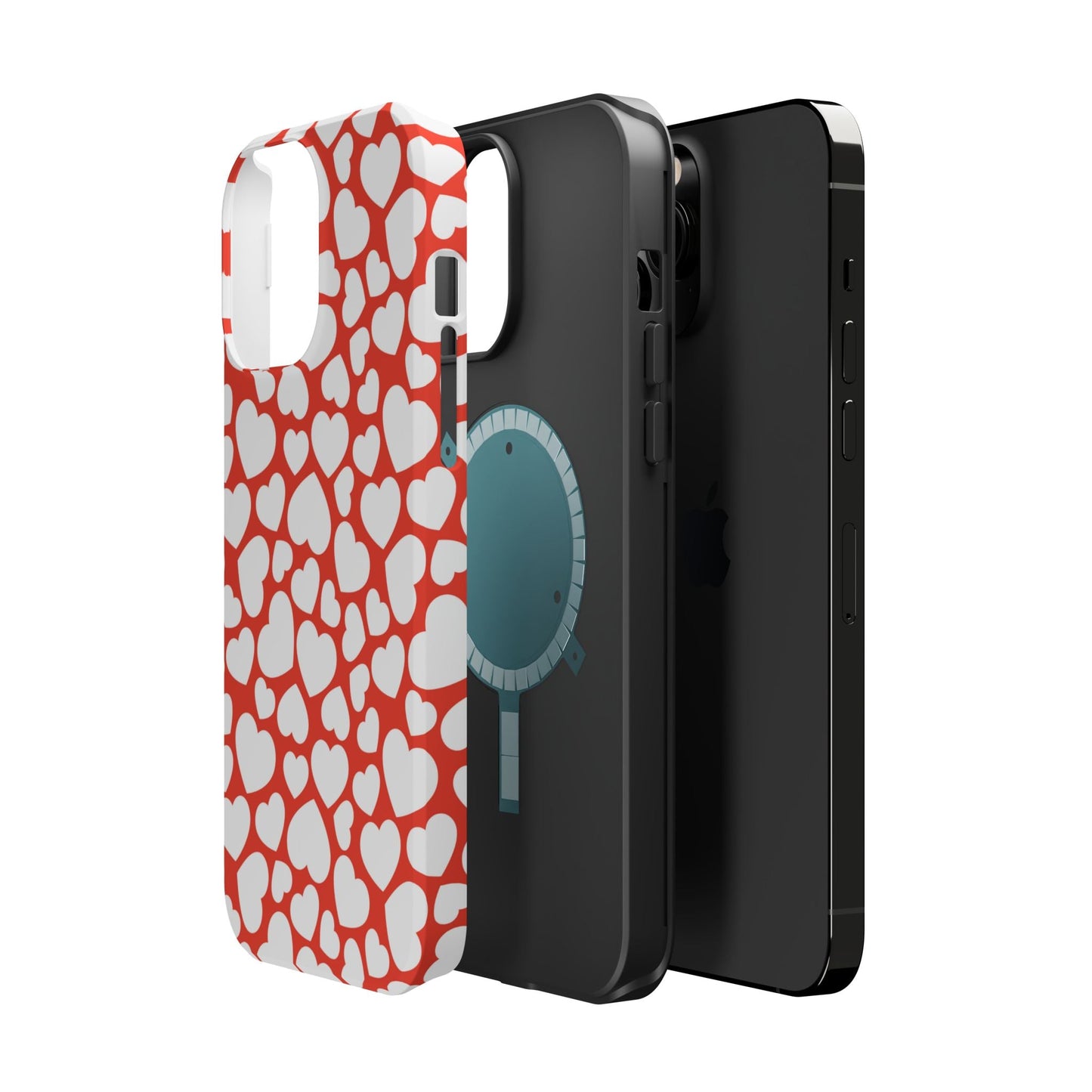 Red & White Heart Pattern MagSafe Case - BOGO Cases