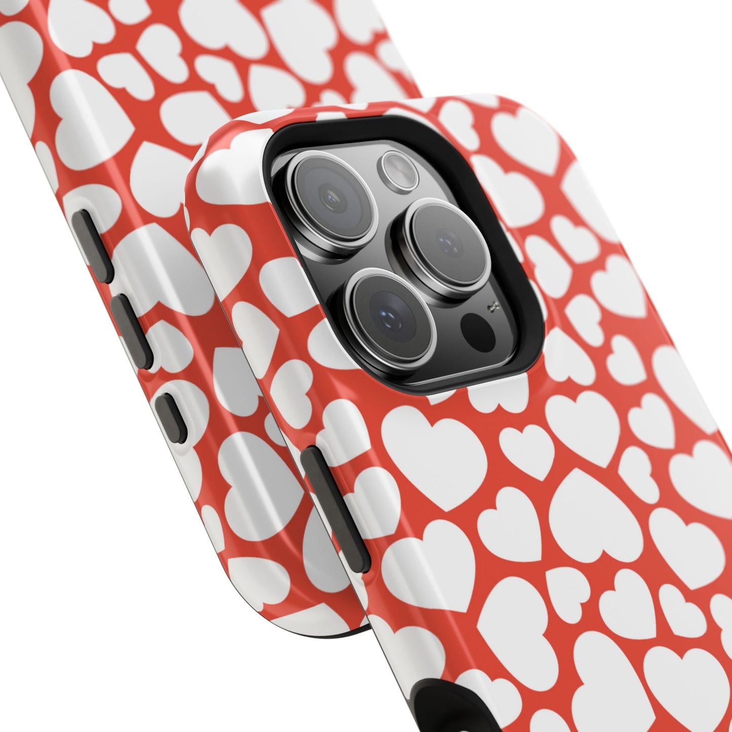 Red & White Heart Pattern MagSafe Case - BOGO Cases