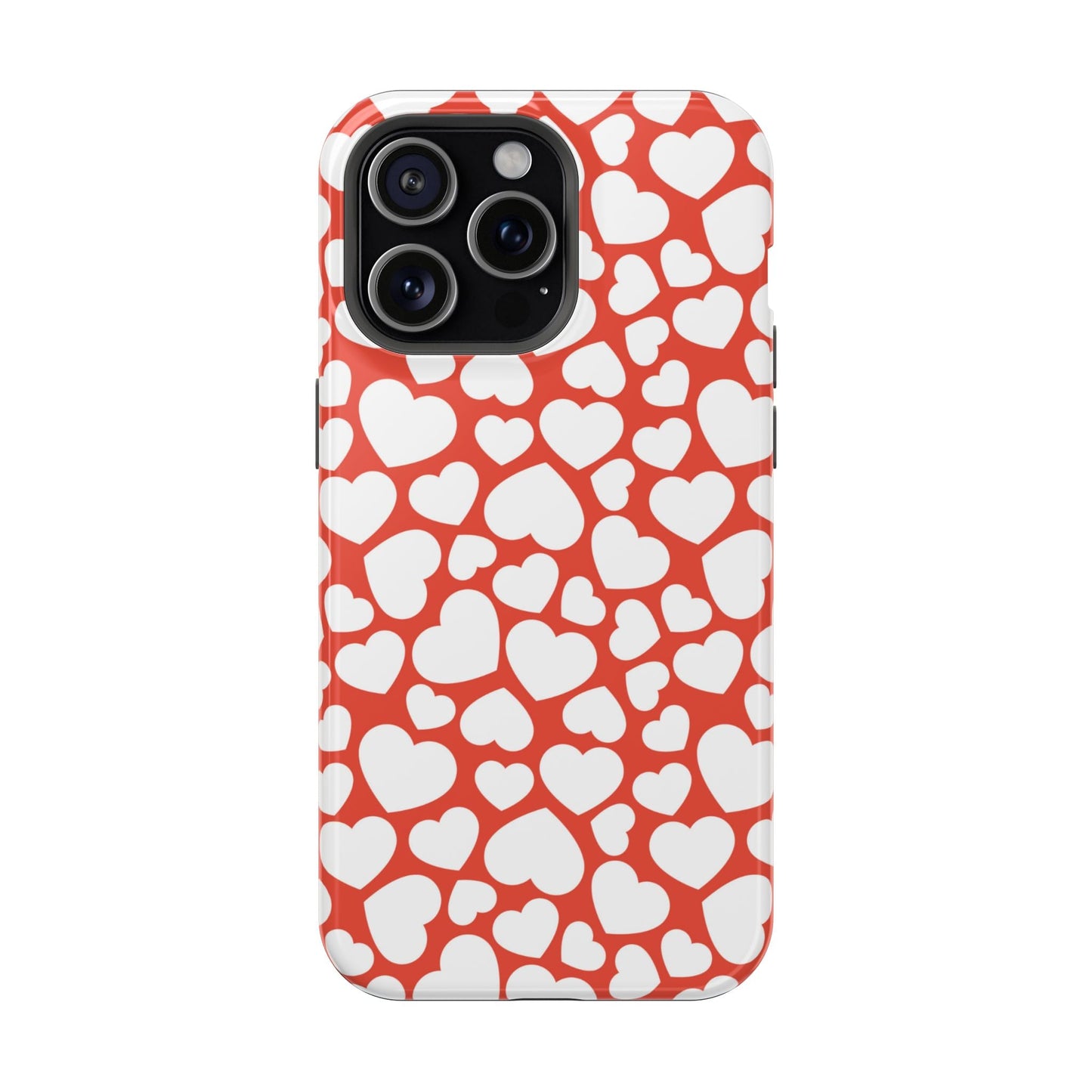 Red & White Heart Pattern MagSafe Case - BOGO Cases