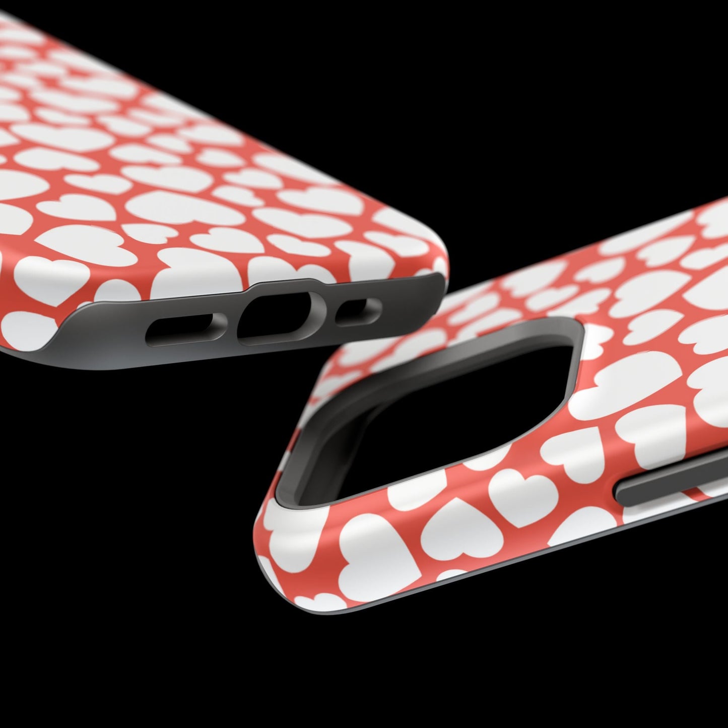 Red & White Heart Pattern MagSafe Case - BOGO Cases