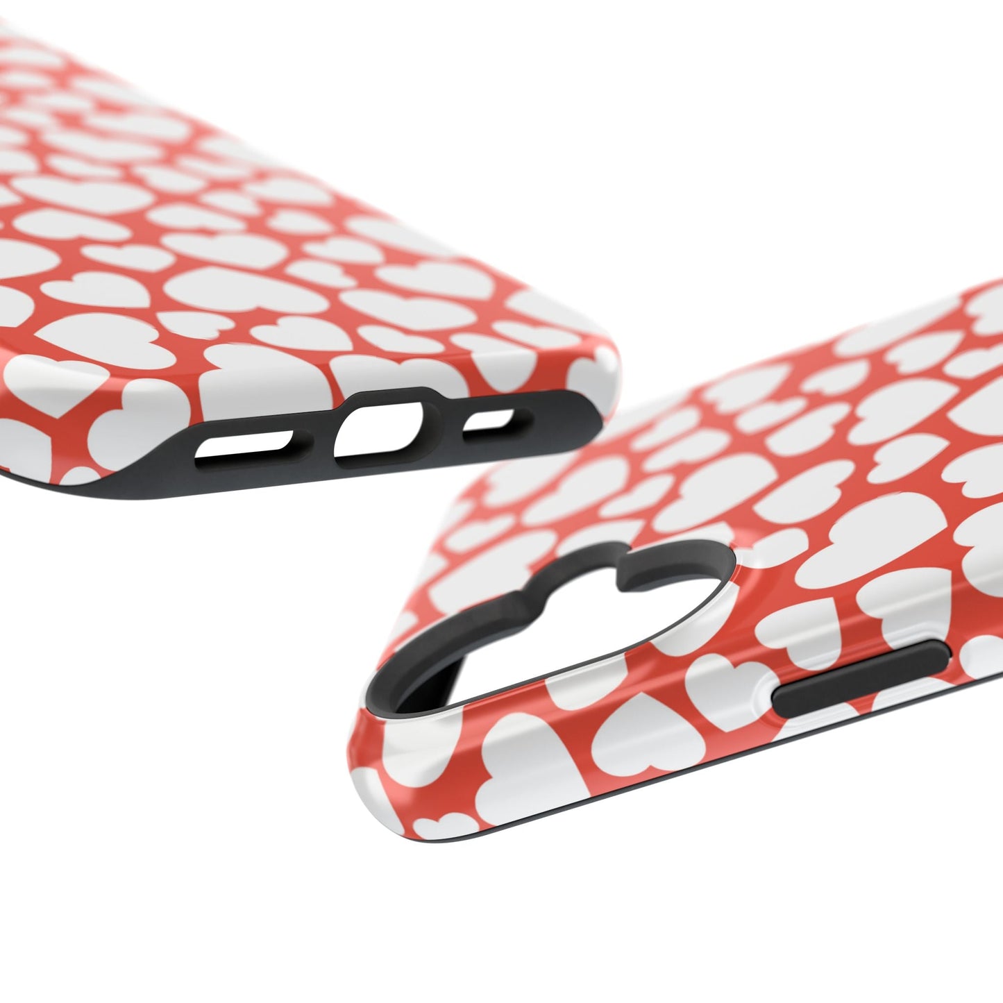 Red & White Heart Pattern MagSafe Case - BOGO Cases