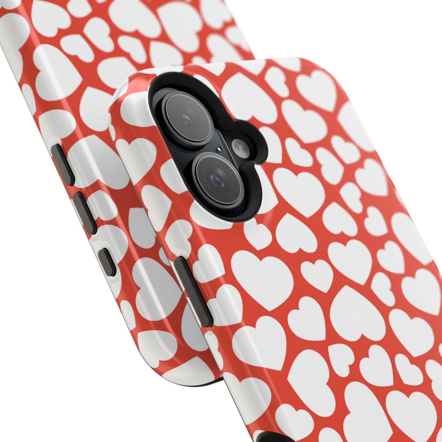 Red & White Heart Pattern MagSafe Case - BOGO Cases