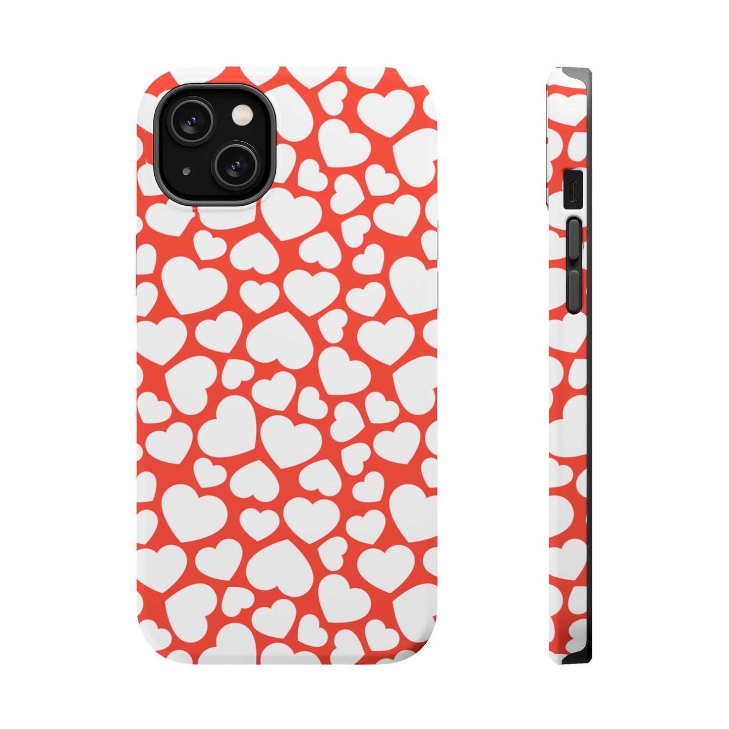 Red & White Heart Pattern MagSafe Case - BOGO Cases
