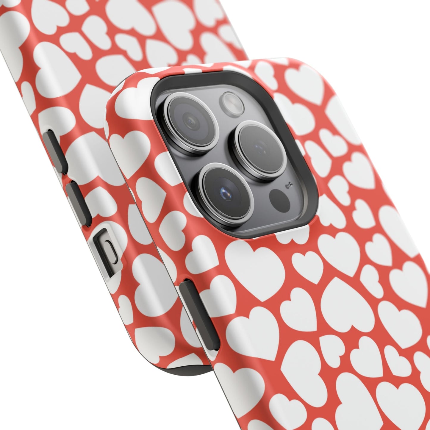 Red & White Heart Pattern MagSafe Case - BOGO Cases