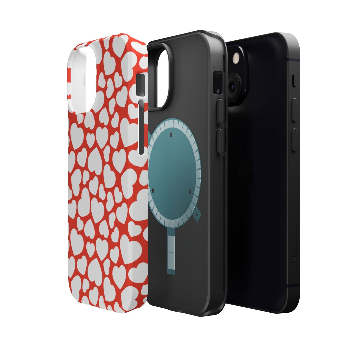 Red & White Heart Pattern MagSafe Case - BOGO Cases
