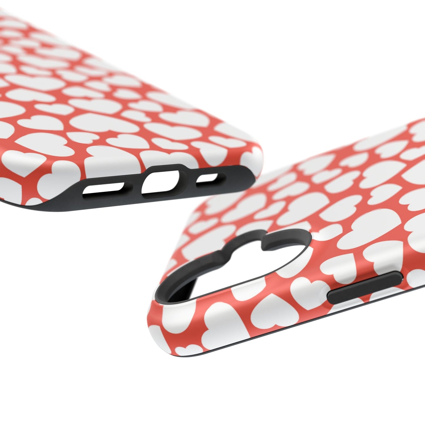 Red & White Heart Pattern MagSafe Case - BOGO Cases