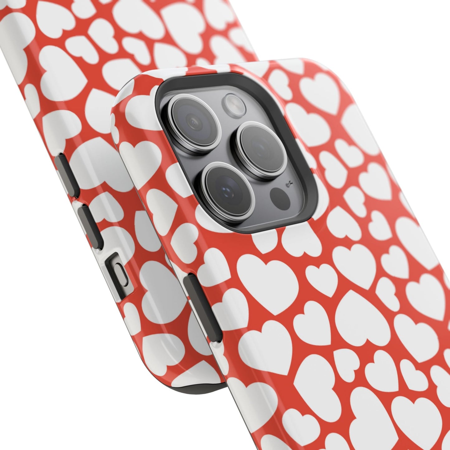 Red & White Heart Pattern MagSafe Case - BOGO Cases